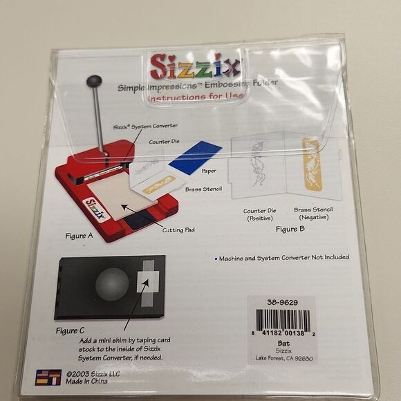 Sizzix Embossing Folder Bat 38-9629 - Picture 3 of 3